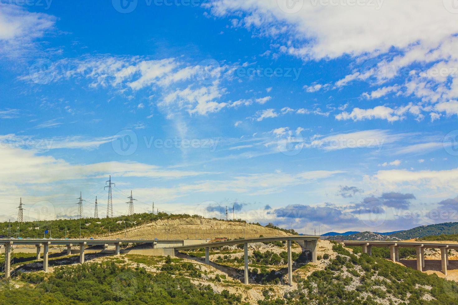 Elevated highway and bridge in Bakar Croatia. photo