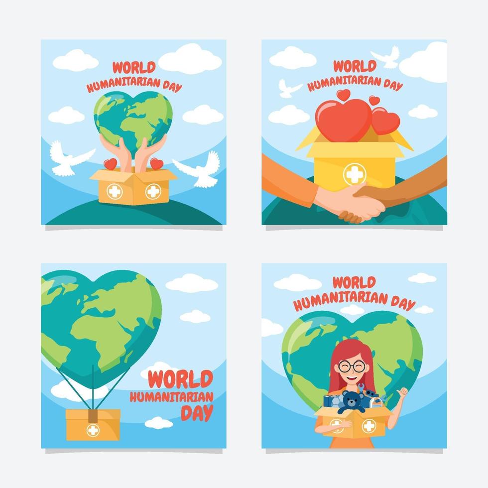 World Activism Humanitarian Day Social Media Banner vector