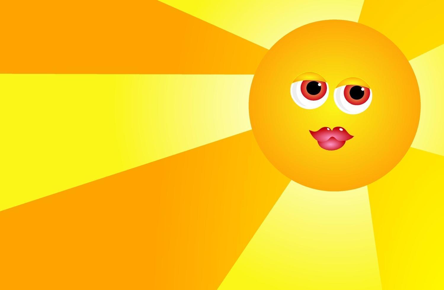 Cute Cartoon Summer Sunburst vector