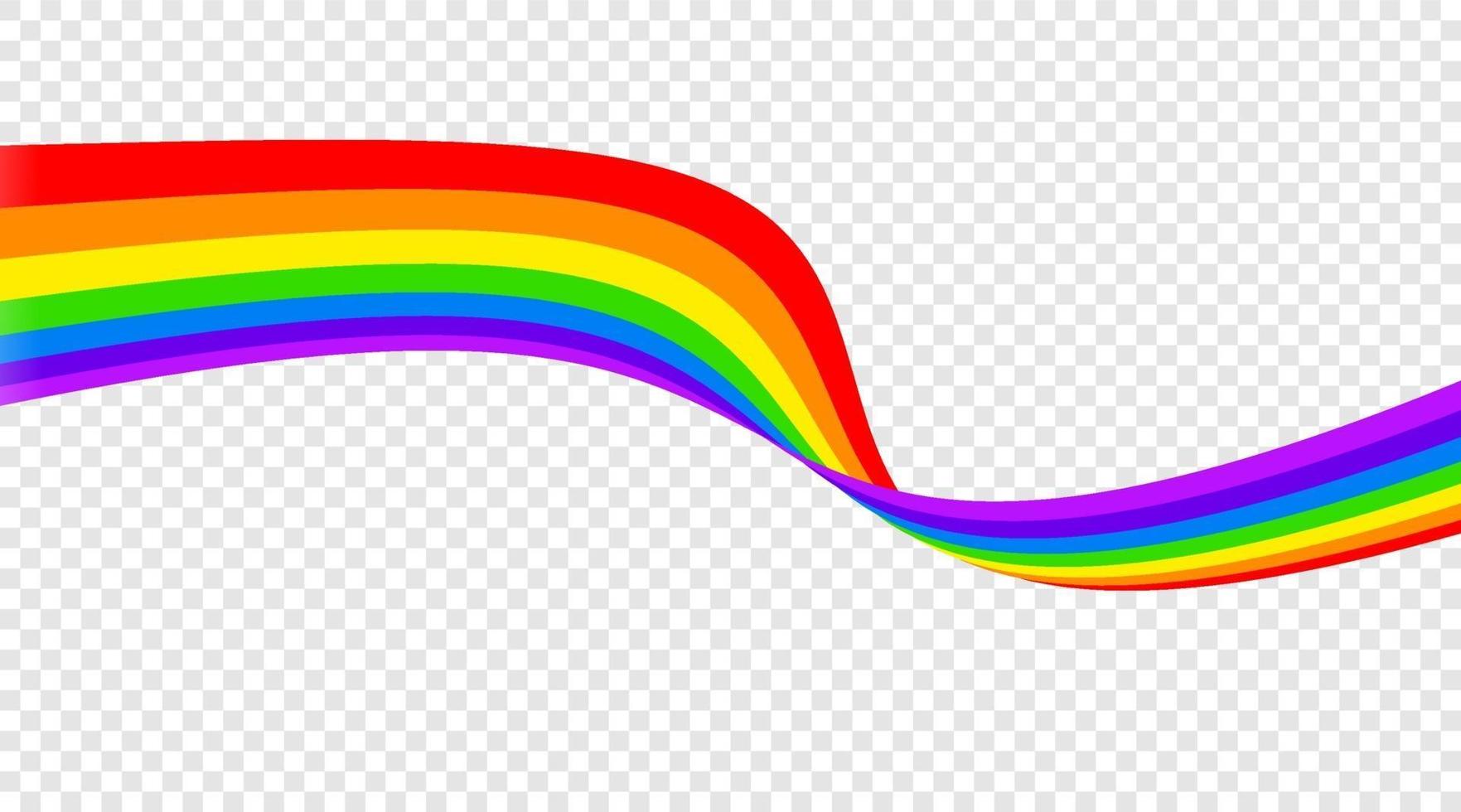 cinta de arco iris que fluye artística vector