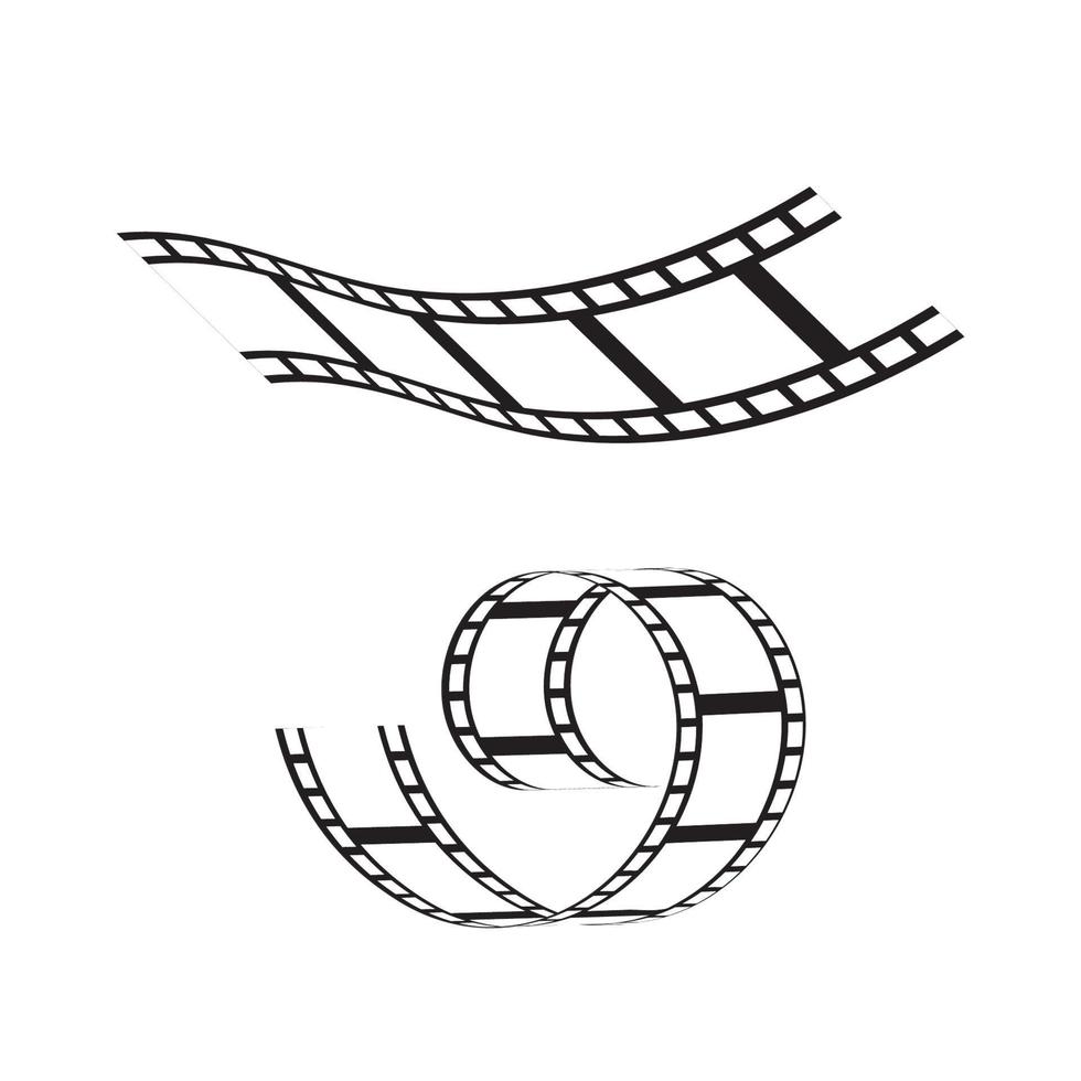 film stripes icon vector  template