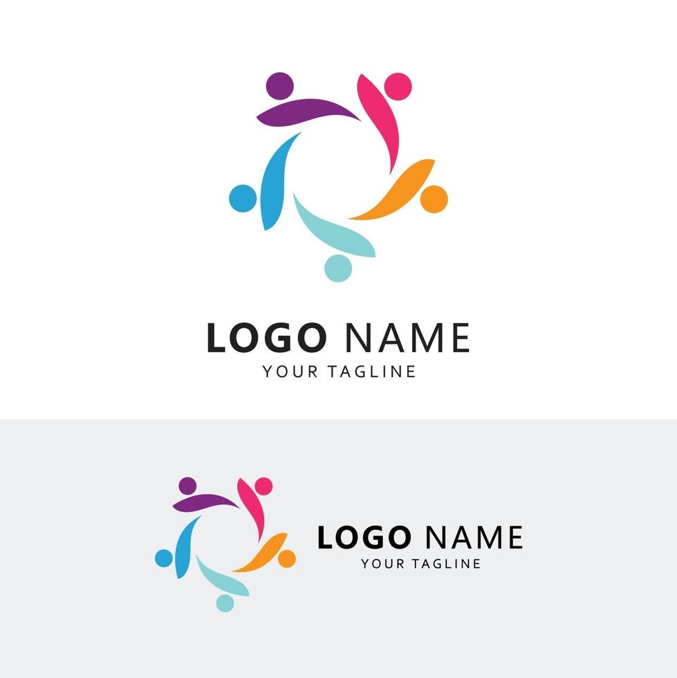 Community and adoption care Logo vector icon template