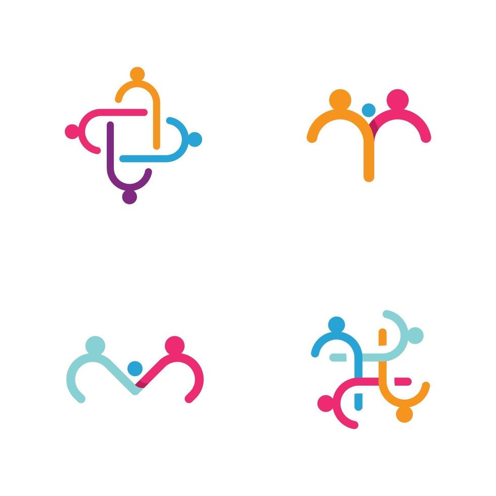 Community and adoption care Logo vector icon template