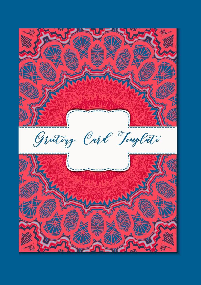 Mandala vintage template card vector