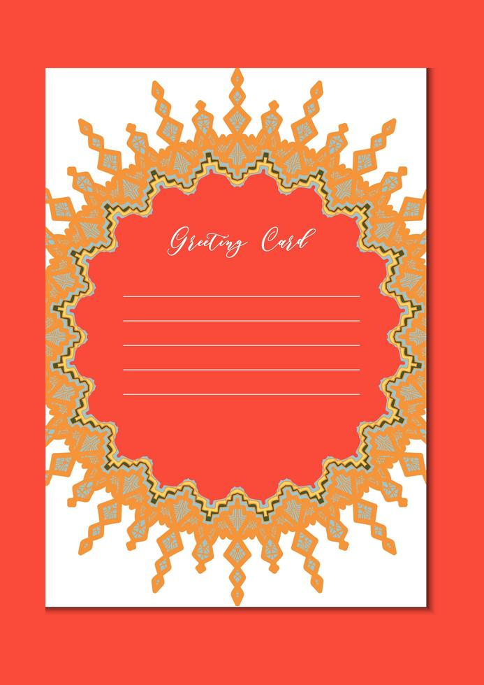 Mandala vintage template card vector