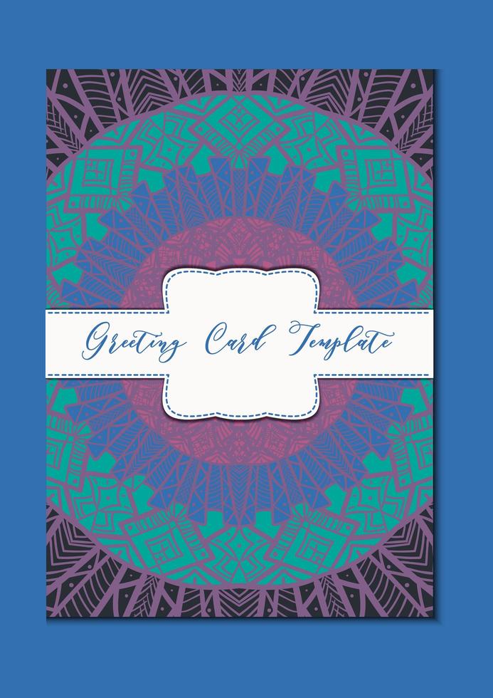 Mandala oriental template card vector