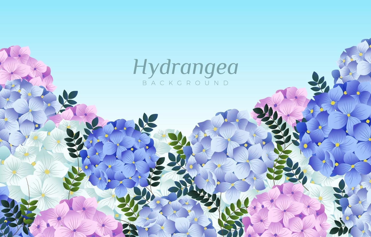 fondo floreciente de la hortensia vector