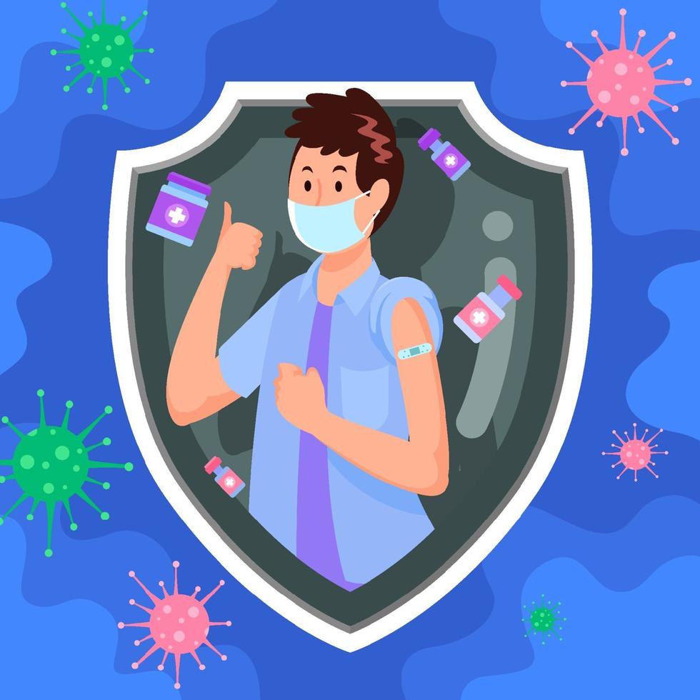 Feeling Safe After Covid 19 Vaccine vector