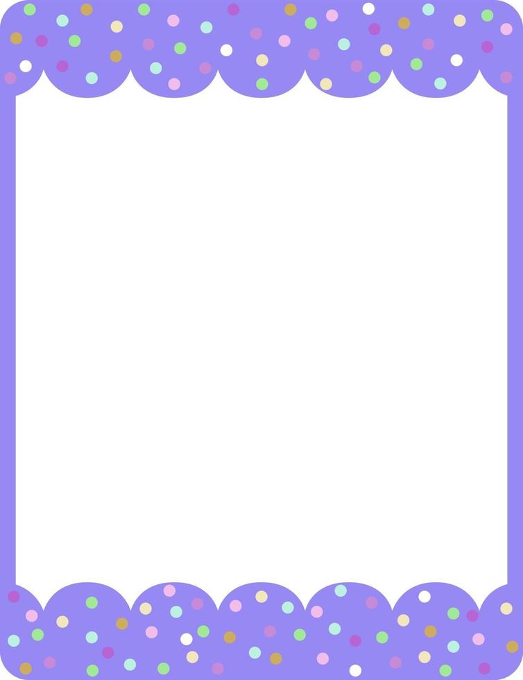 Empty purple curl frame banner template vector