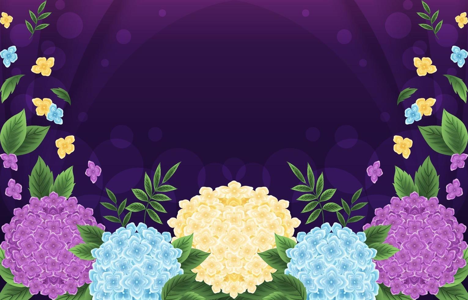 Beautiful Floral Hydrangea Background vector