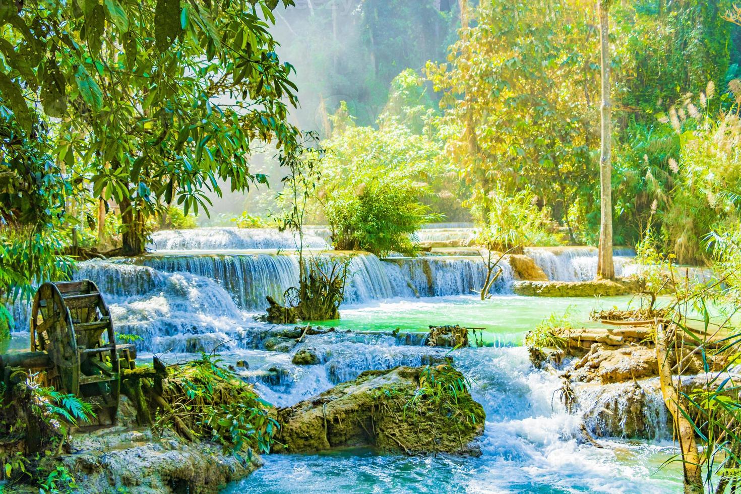 Kuang Si waterfall in Luang Prabang, Laos photo