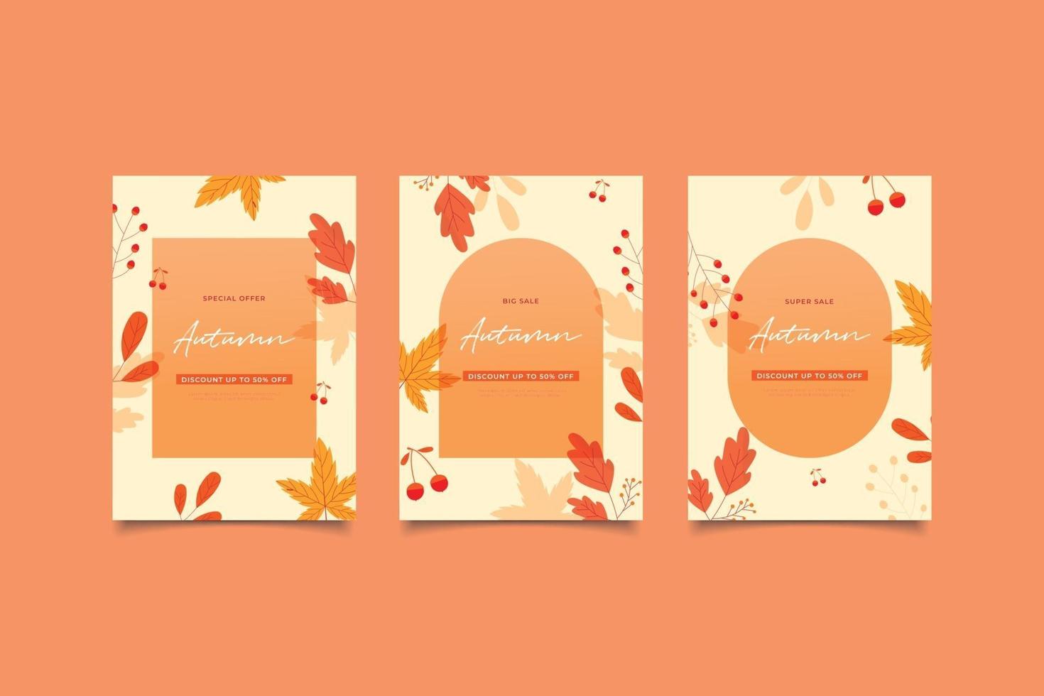 banner de venta de otoño vector