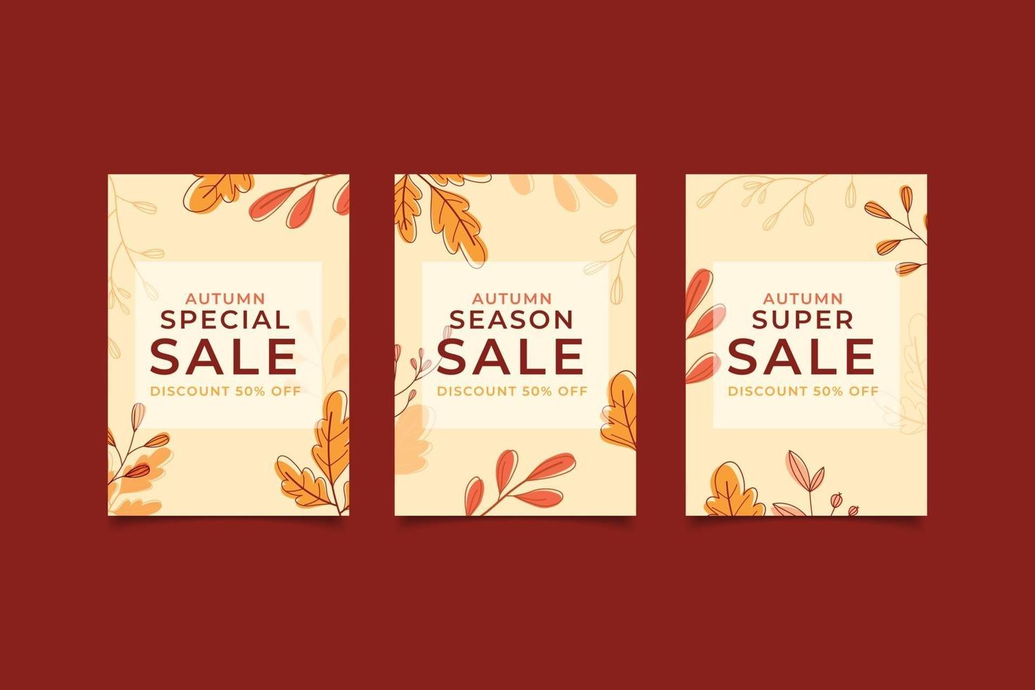 Autumn sale banner vector