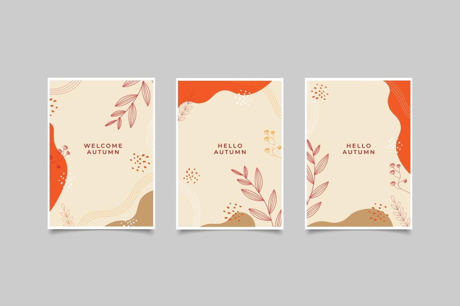 Cover autumn hand drawn vector