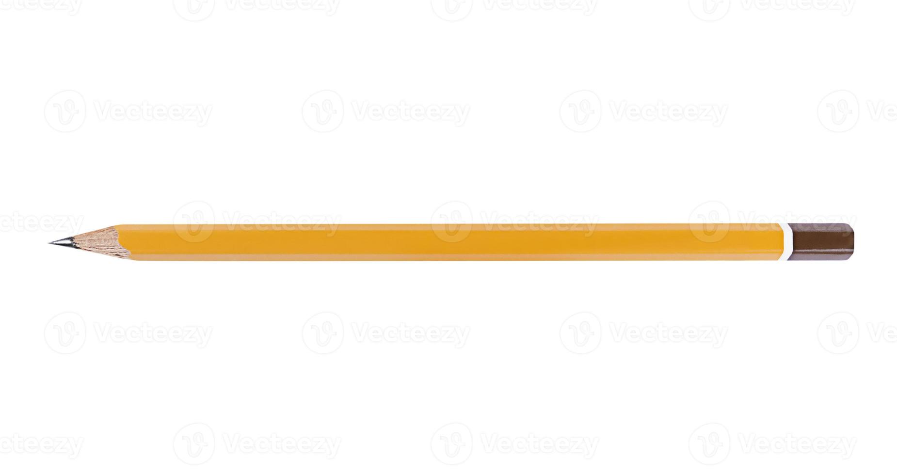 One pencil isolated on a white background photo