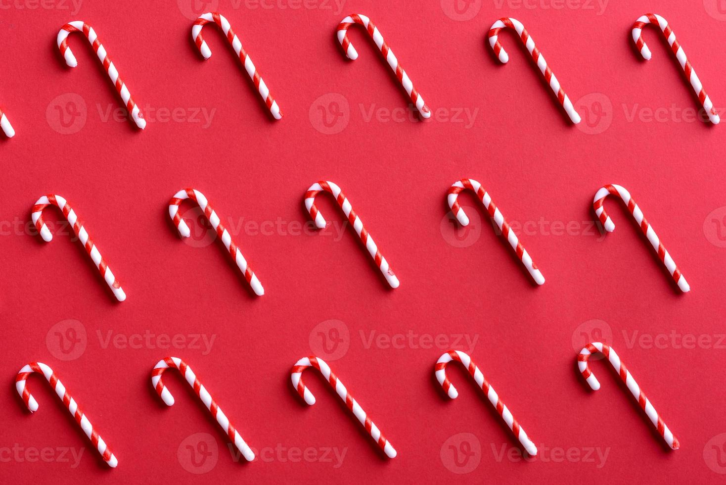 Red and white elements that are used to decorate the Christmas tree photo