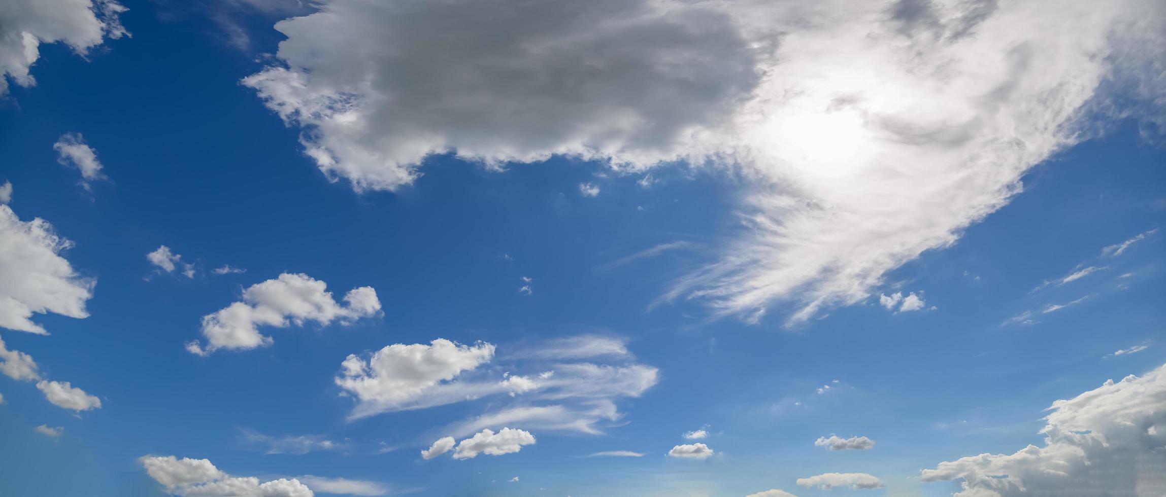 Panorama sky and clouds in the evening photo