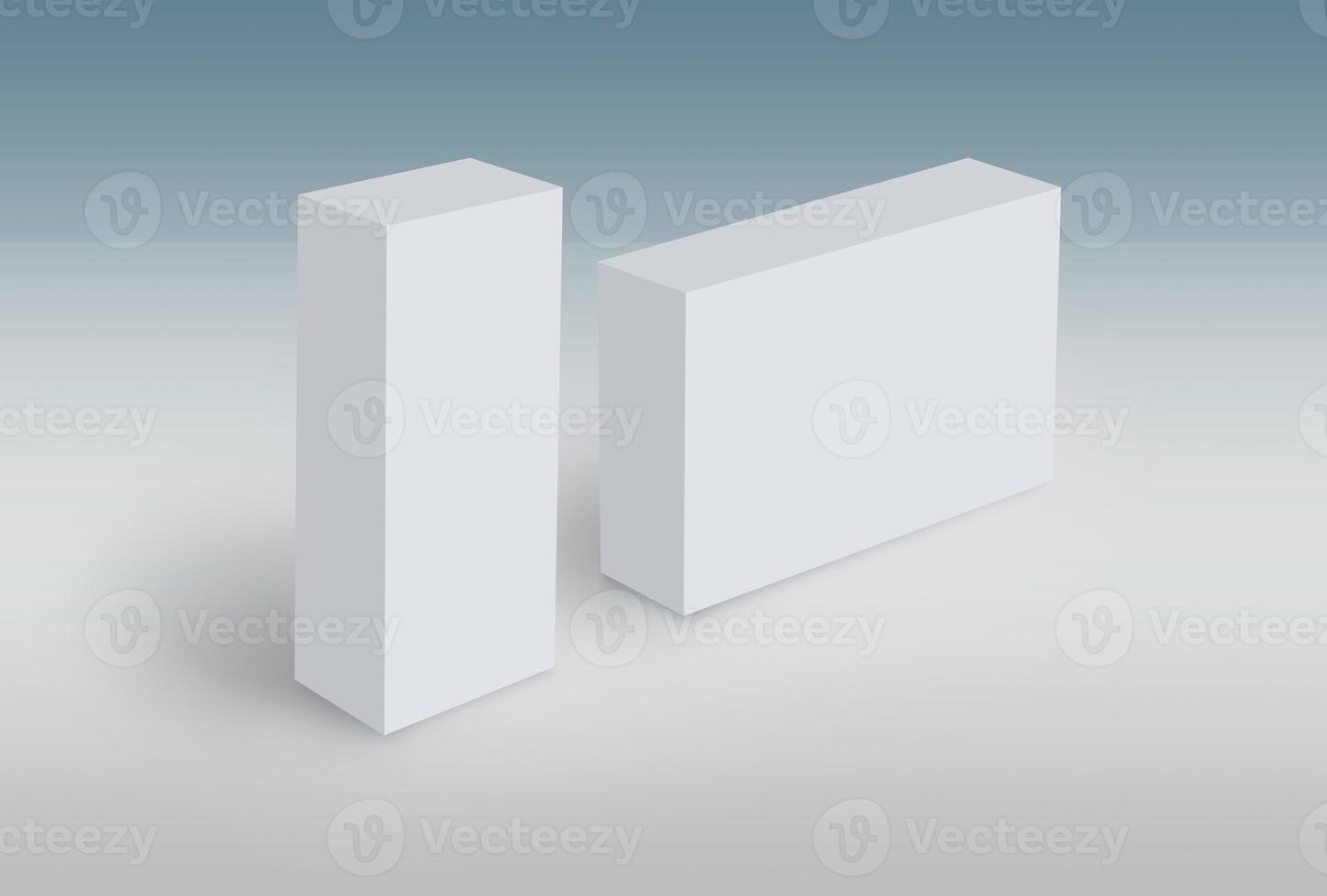 3d white boxes on ground mock up template ready for your design photo