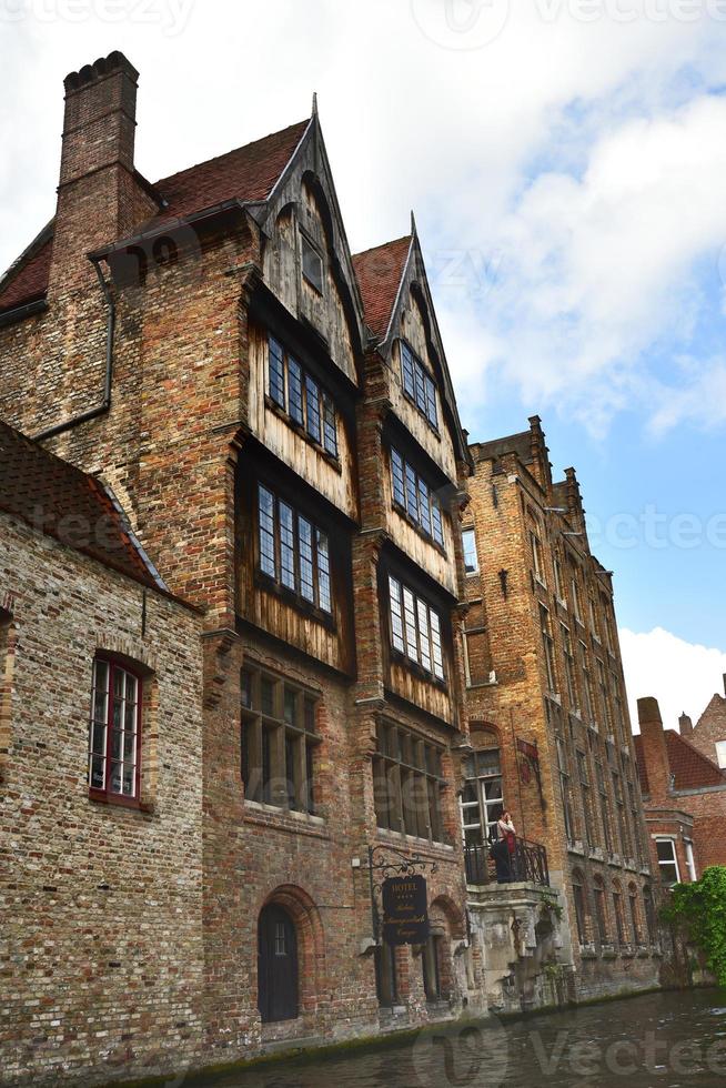 An old building on the canal waterfront photo