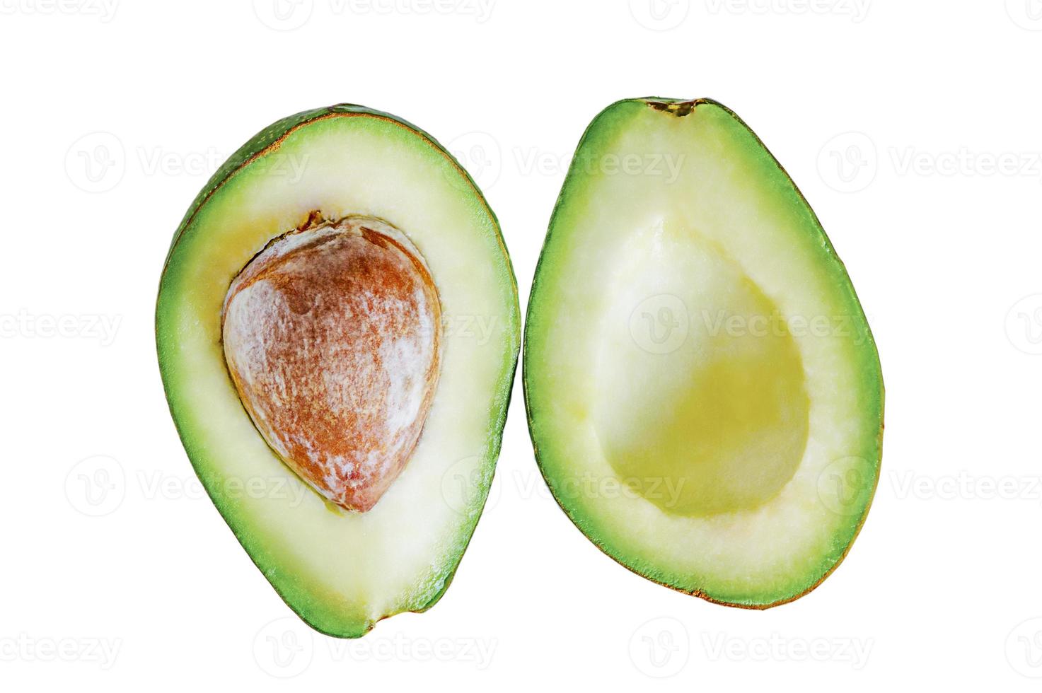 Isolated avocado. Cut avocado fruit isolated on white background photo