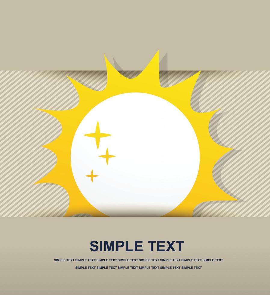 sun paper icon vector