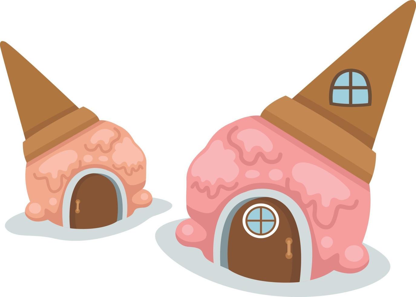 ice cream house vector