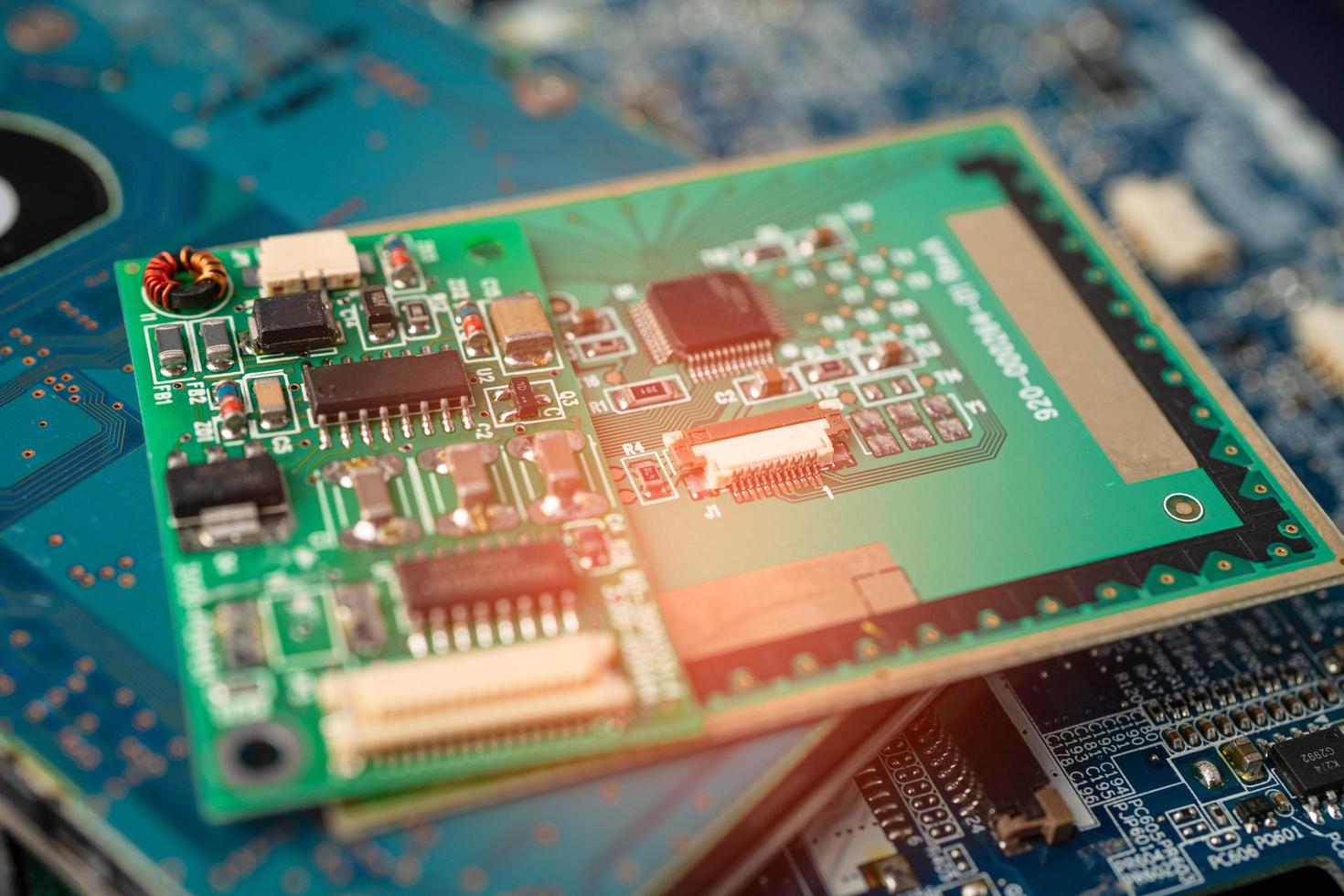 E-waste electronic, computer circuit cpu chip mainboard photo