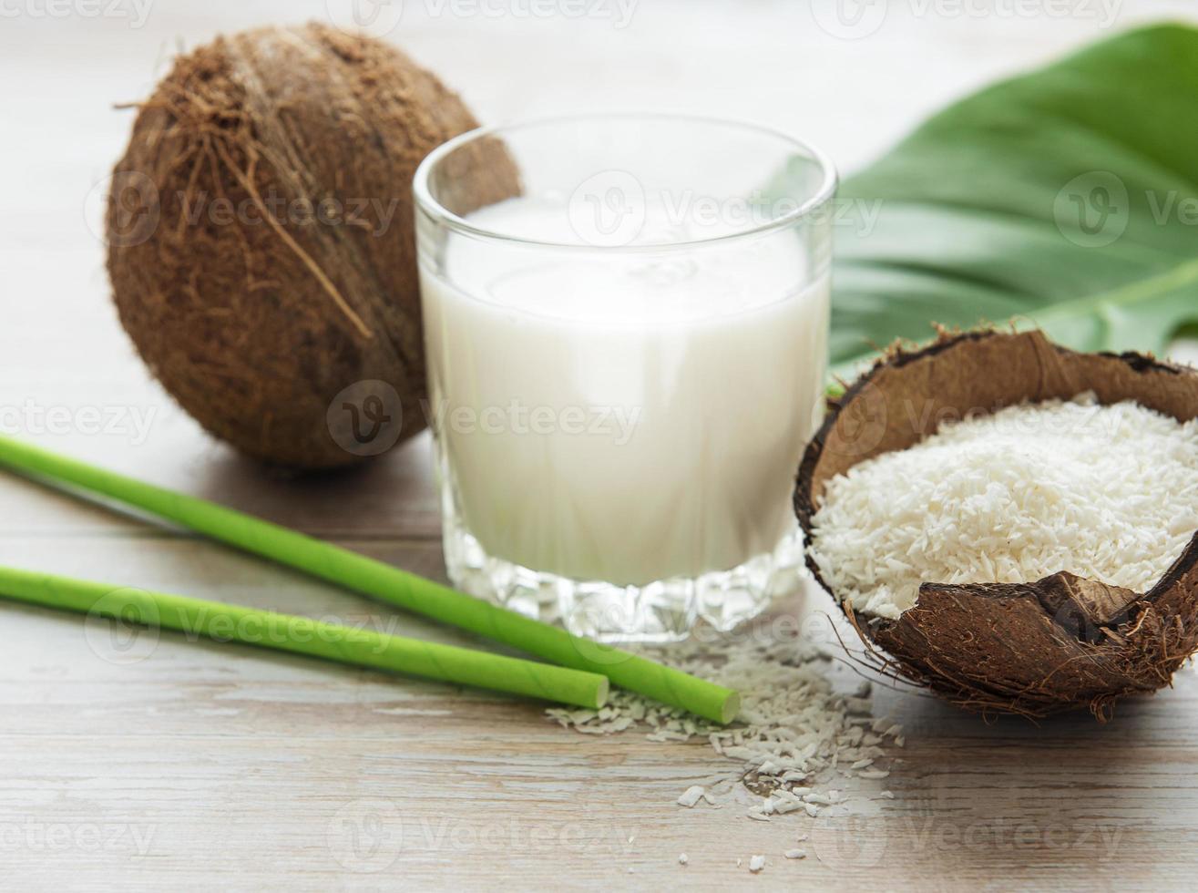 Fresh coconut milk photo