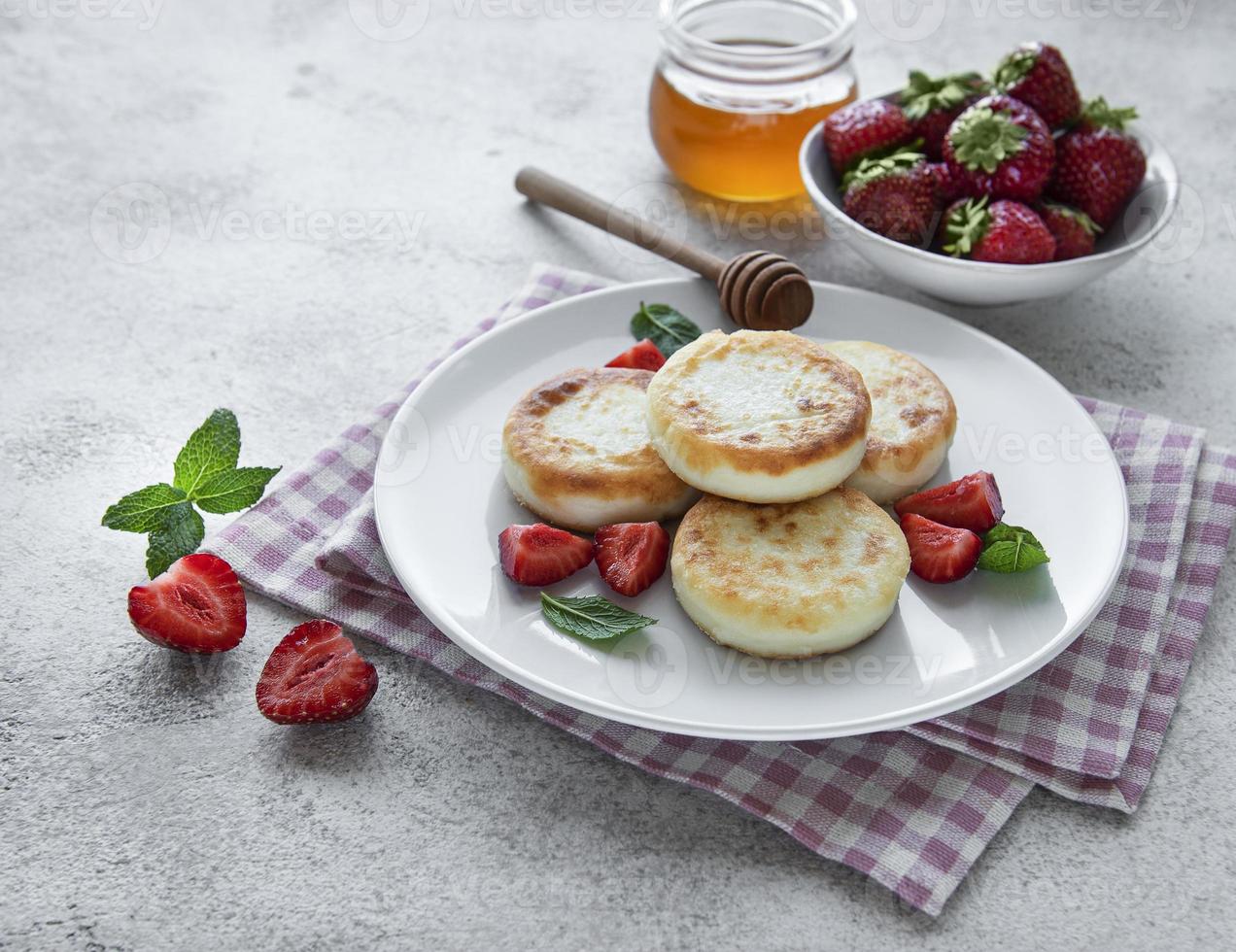 Cottage cheese pancakes photo