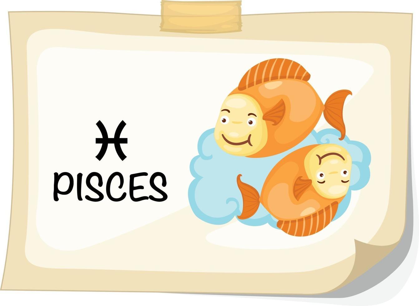 Zodiac signs - Pisces vector Illustration