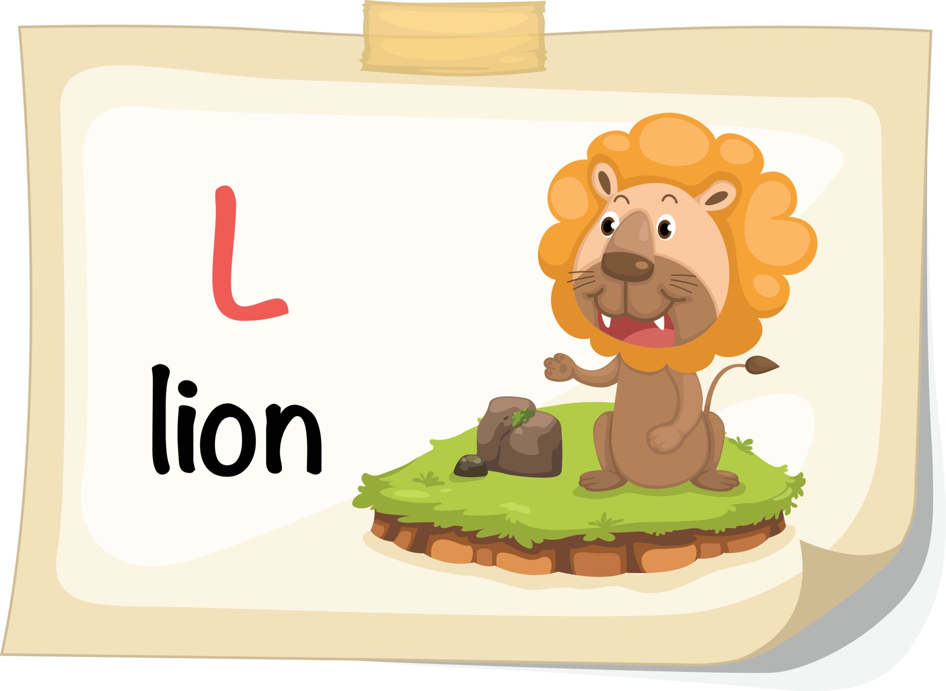 animal alphabet letter L for lion illustration vector 3115835 Vector Art at  Vecteezy
