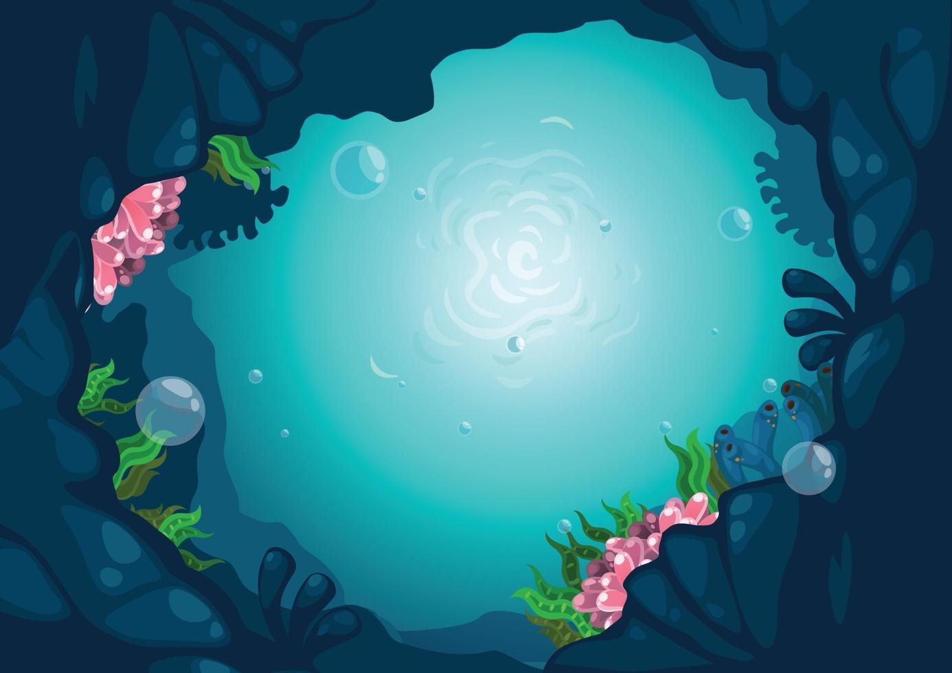 under the sea background vector