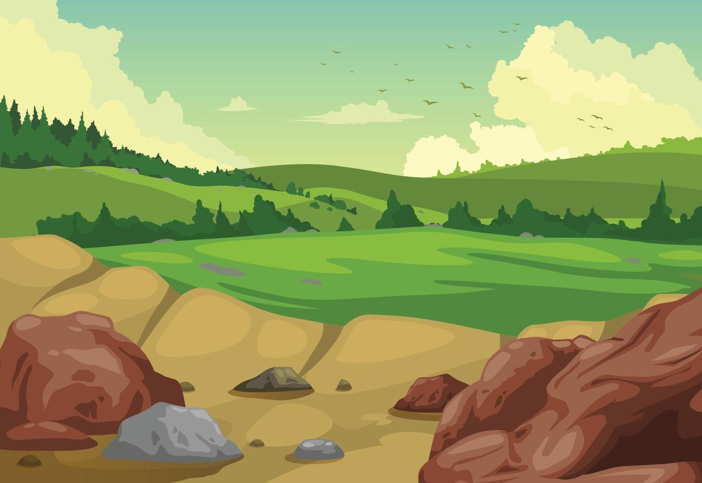 vector de fondo de paisaje de montañas