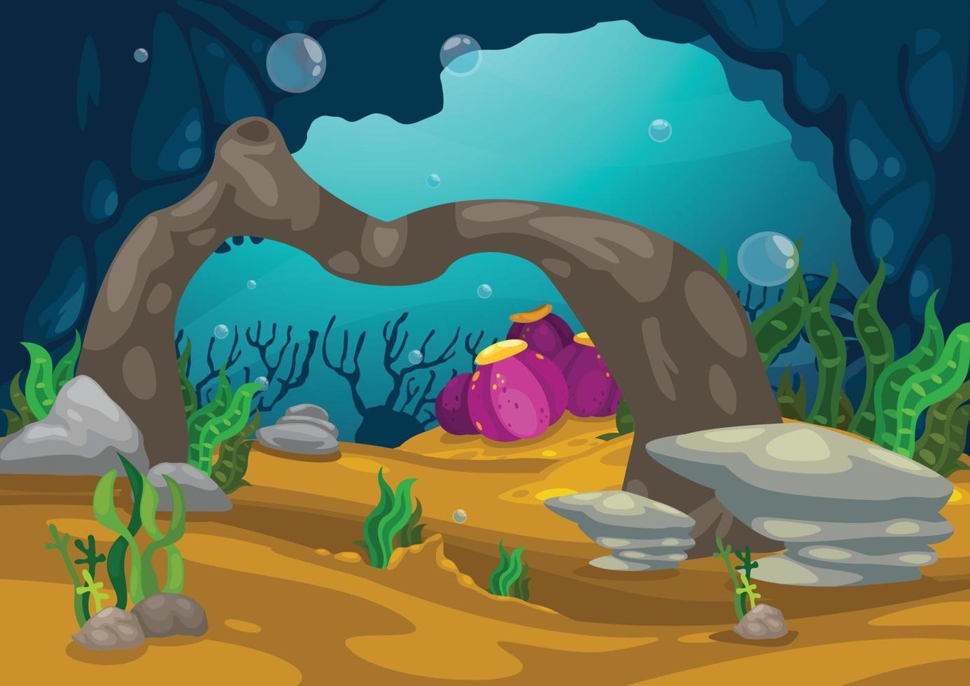 under the sea background vector