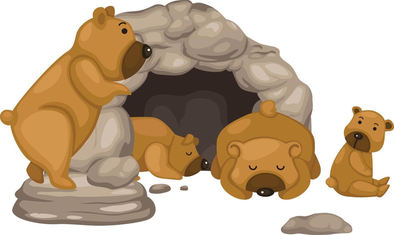 family bear vector