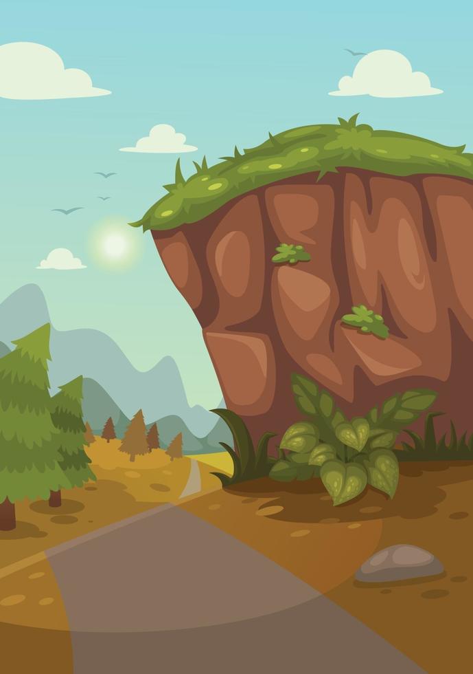Illustration of mountains landscape vector