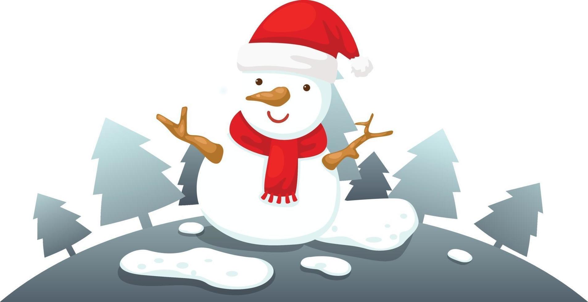 one snowman vector