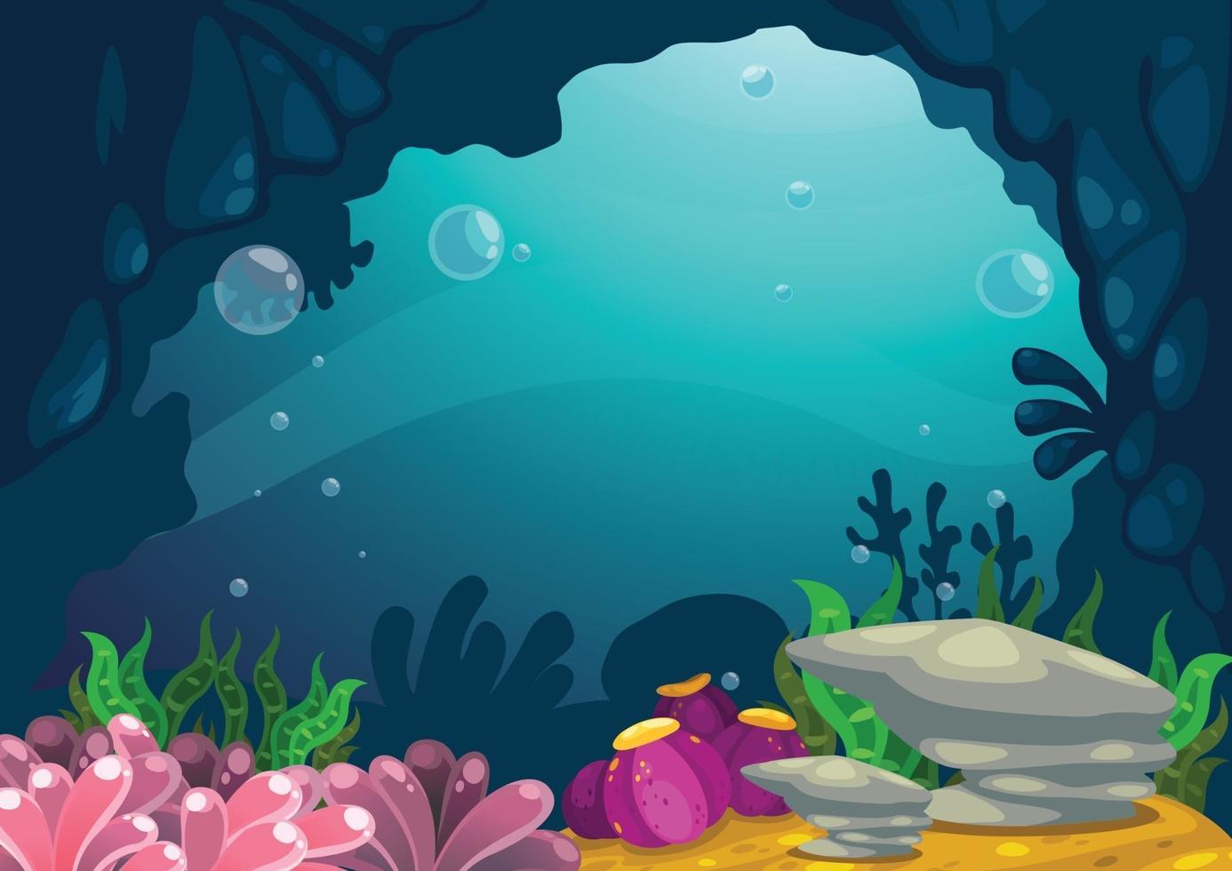 under the sea background vector