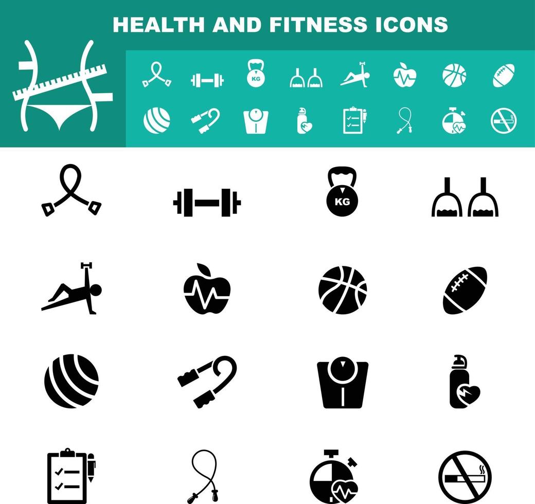 health and fitness icon vector