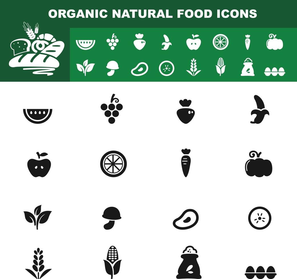 organic natural food icon vector