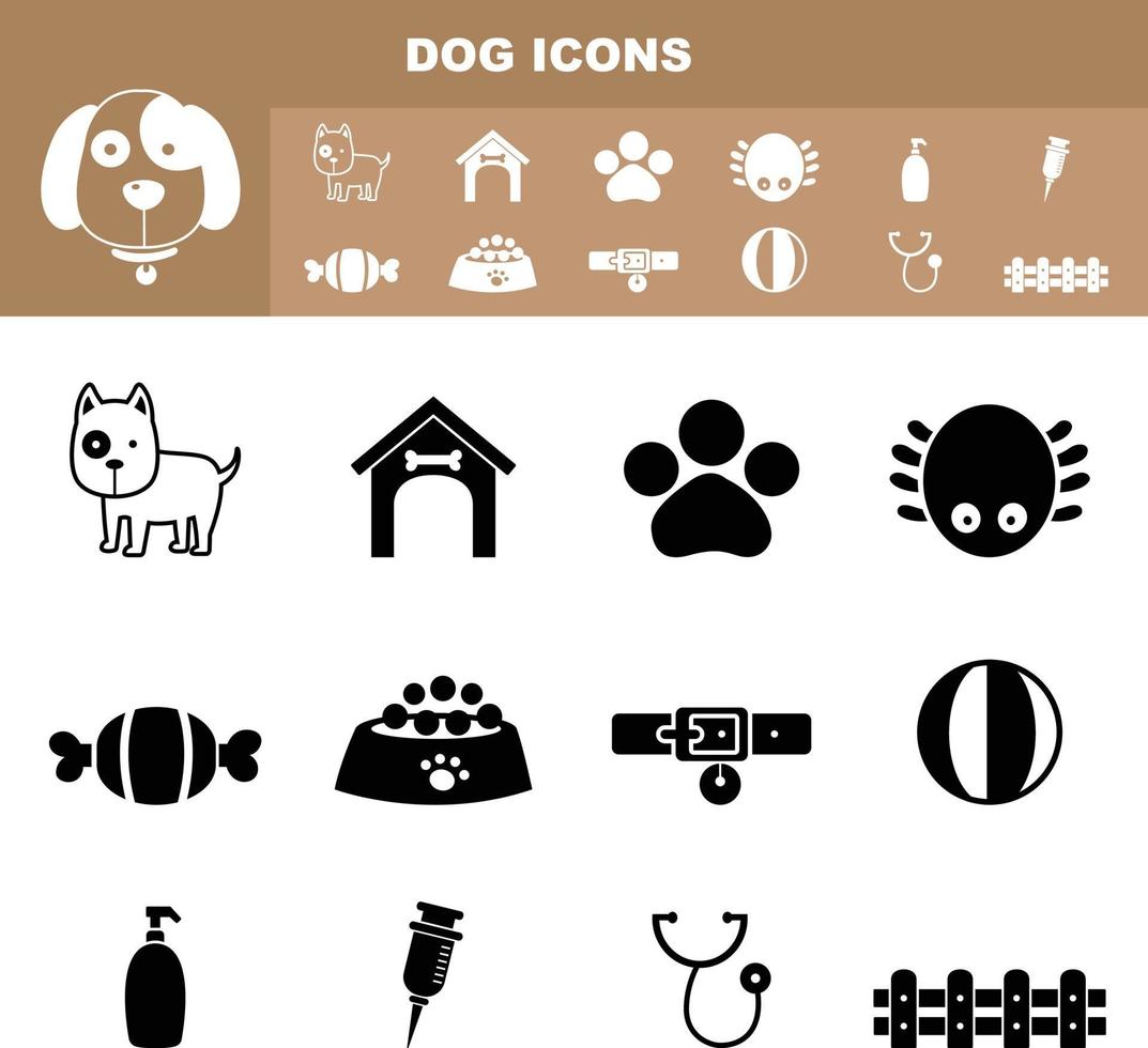 vector icono de perro