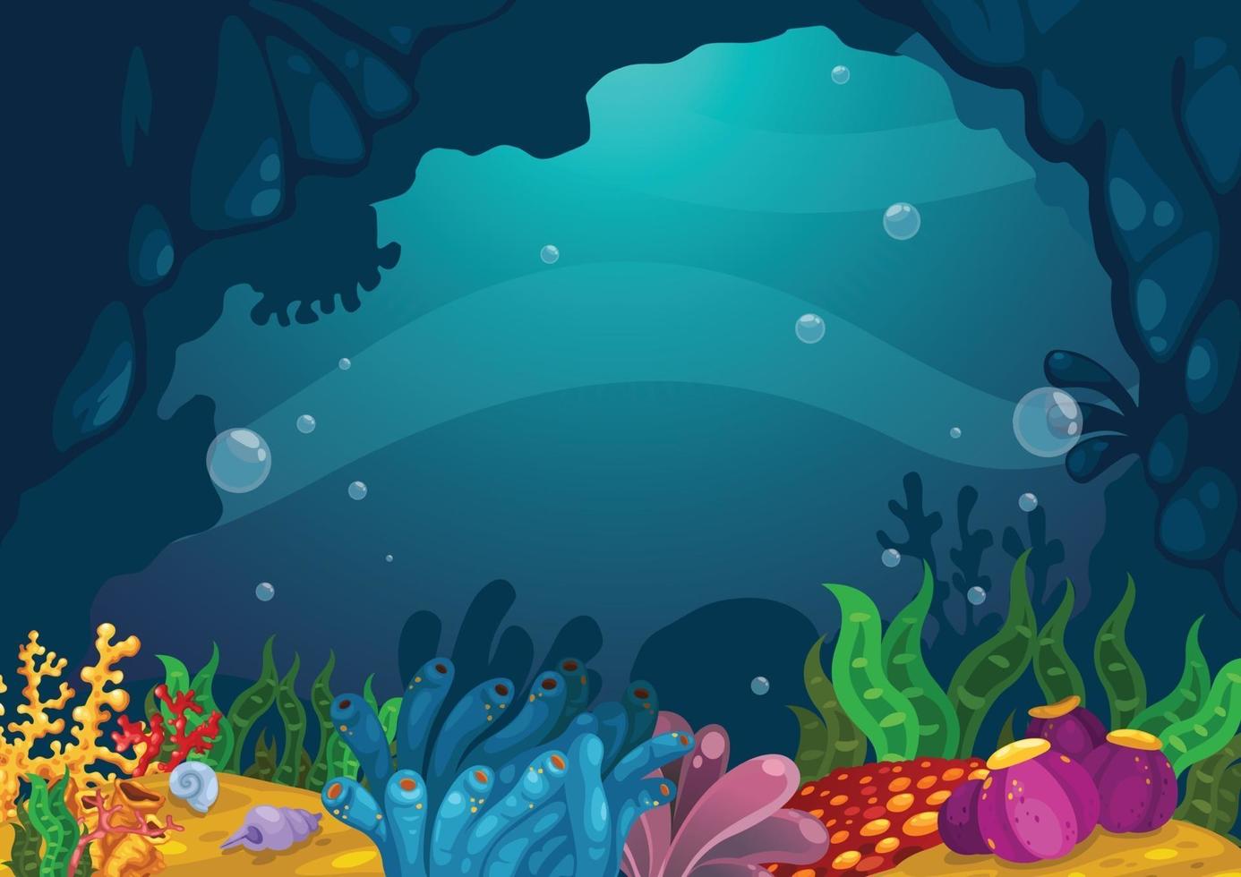 under the sea background vector