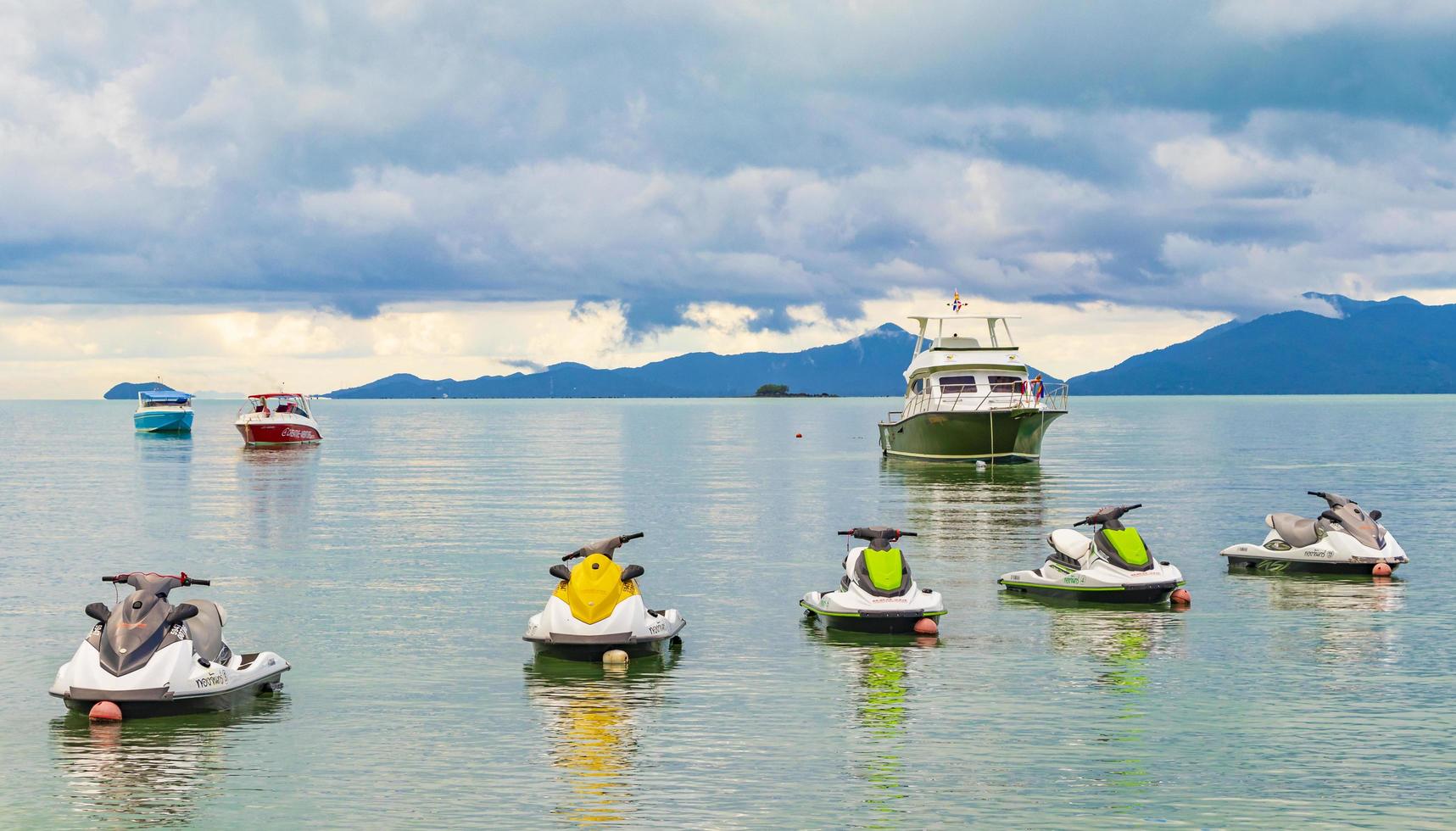 Jet skis at Bo Phut Beach on Koh Samui, Thailand, 2018 photo