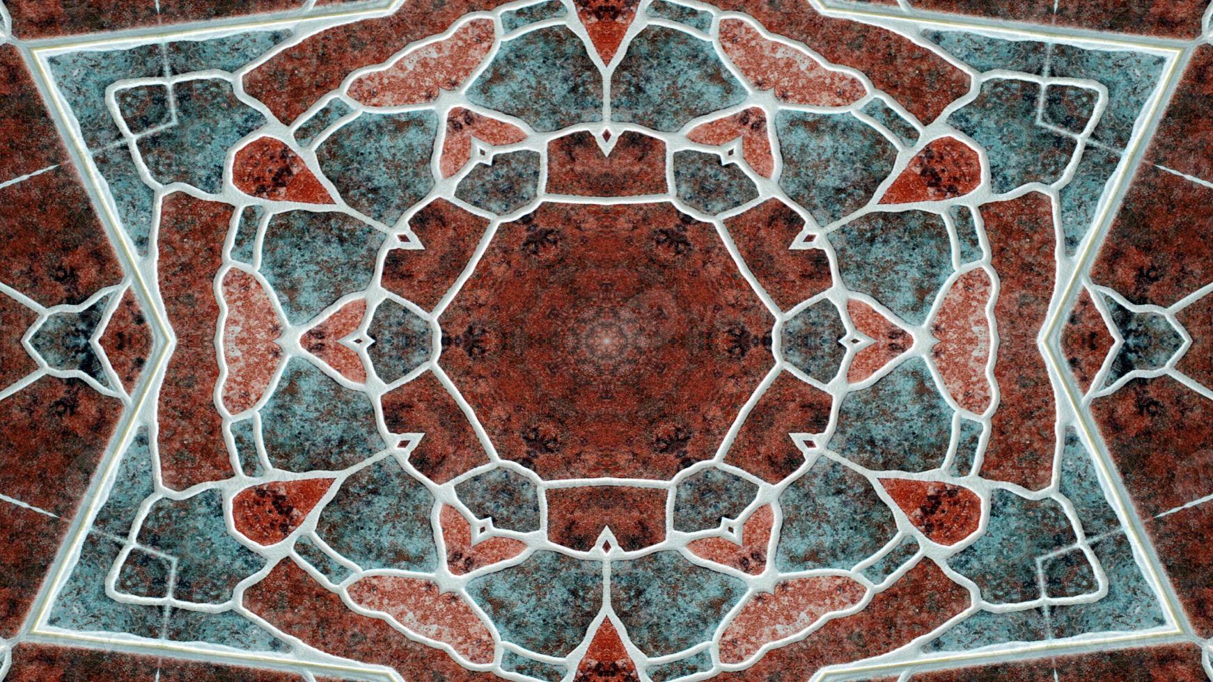 Colorful Hypnotic  Symmetric Kaleidoscope photo