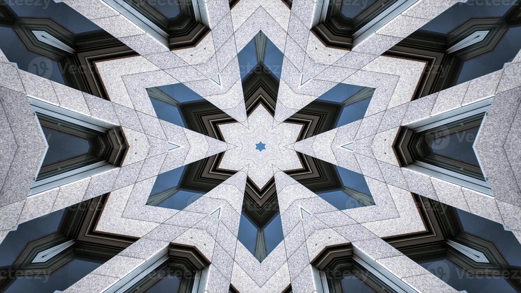 Colorful Hypnotic  Symmetric Kaleidoscope photo