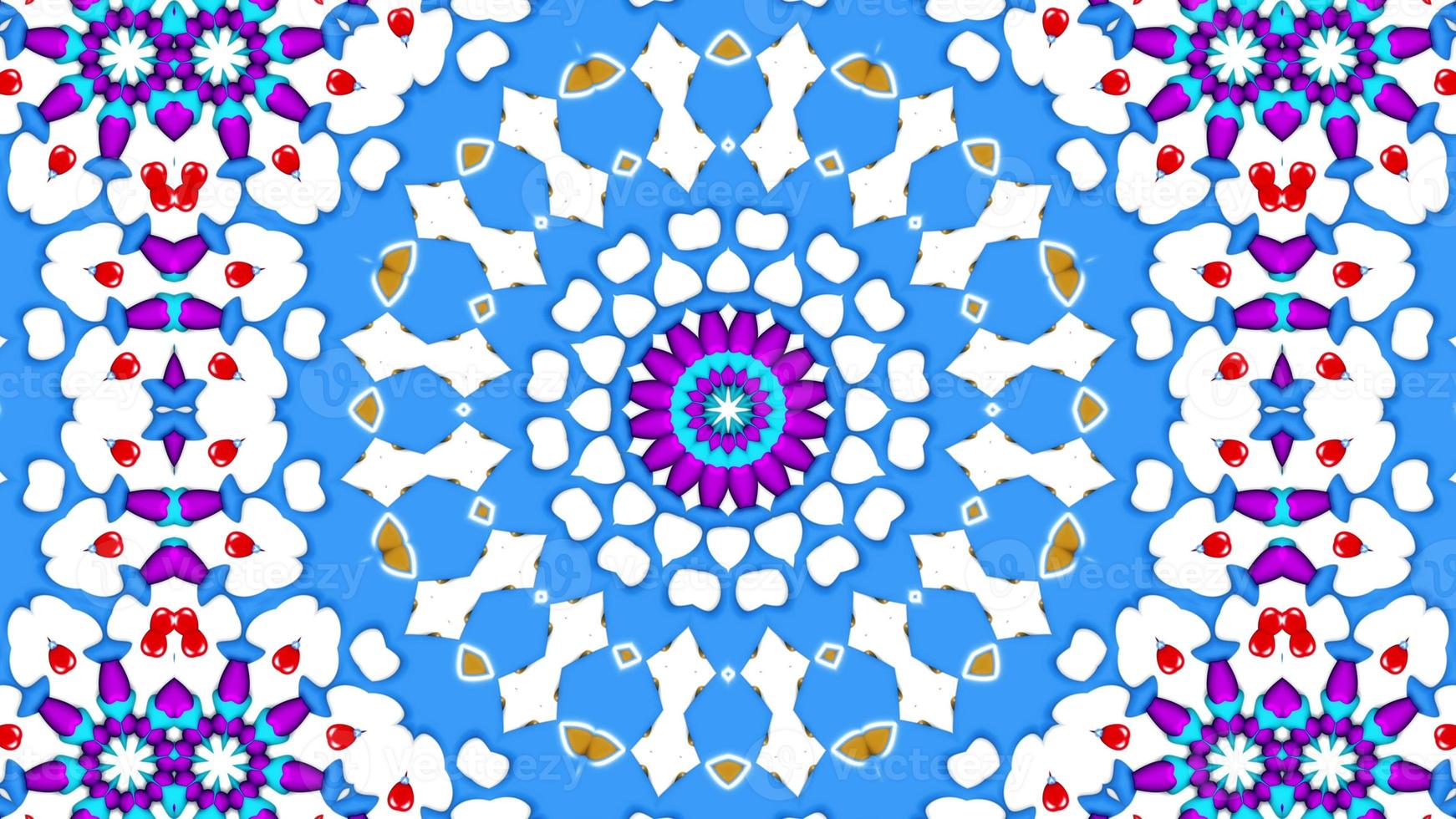 Colorful Hypnotic  Symmetric Kaleidoscope photo