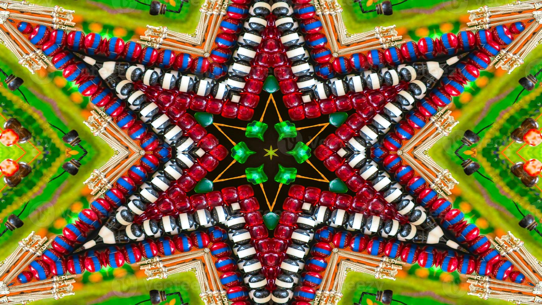 Colorful Hypnotic  Symmetric Kaleidoscope photo