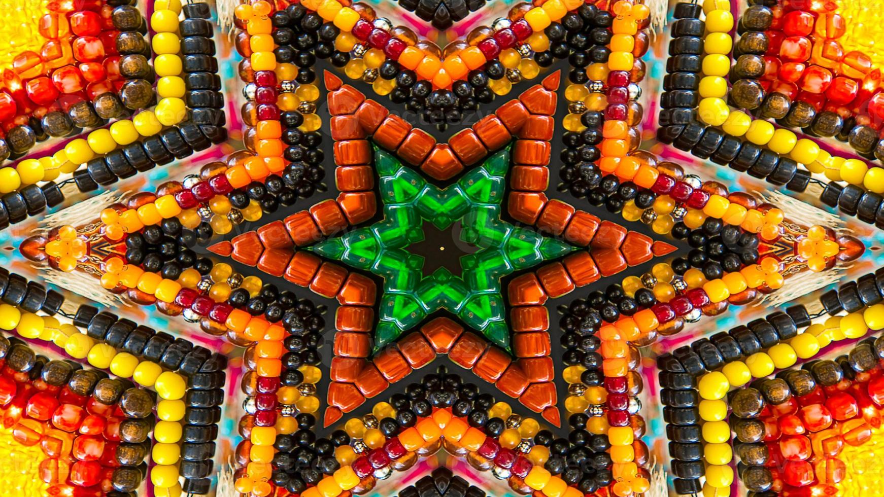 Colorful Hypnotic  Symmetric Kaleidoscope photo