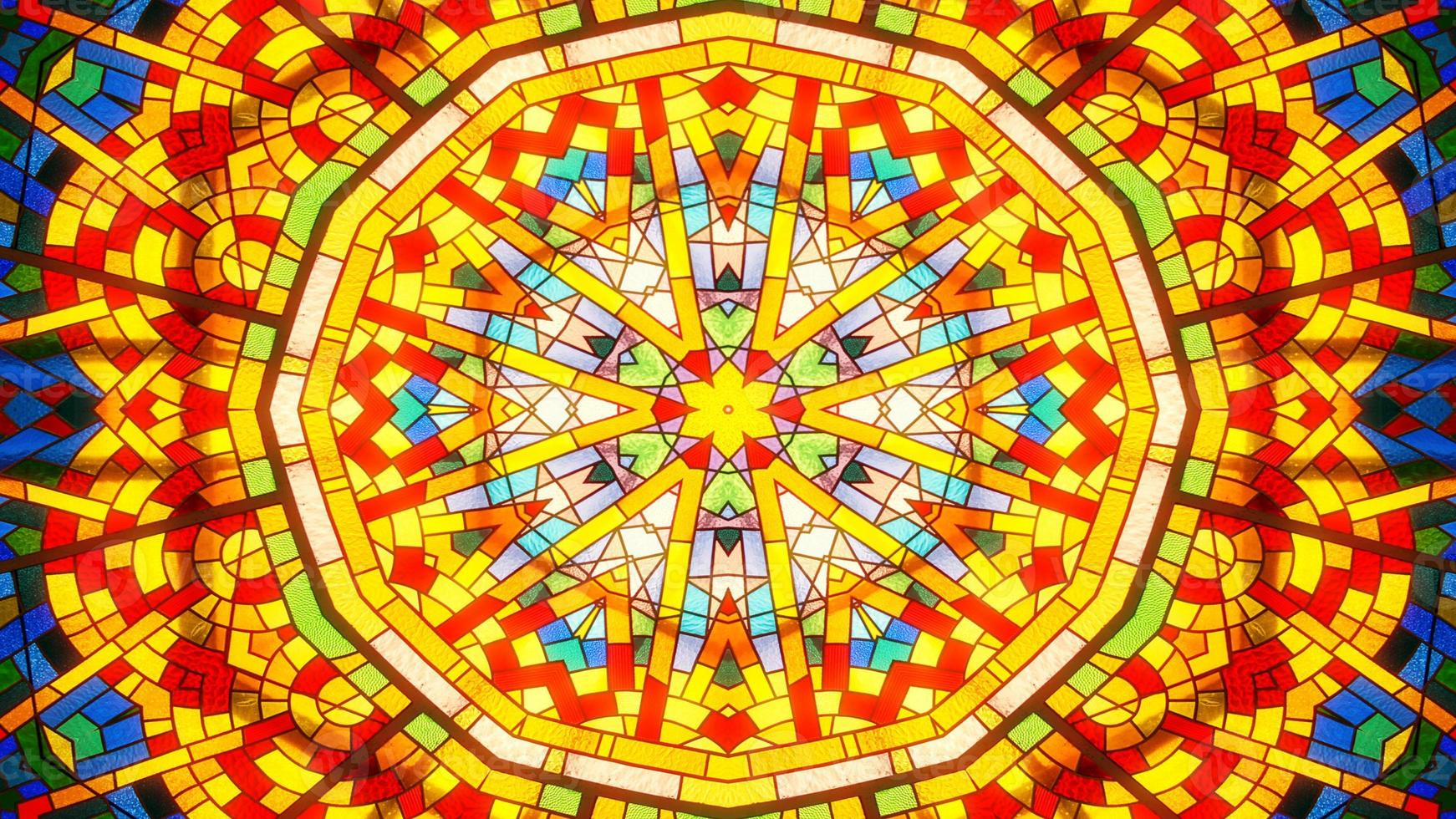 Colorful Shiny and Hypnotic Kaleidoscope photo