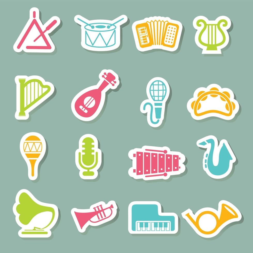 conjunto de iconos de música vector